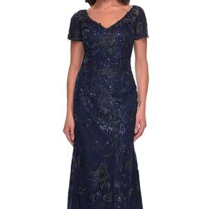 La Femme 30798SC Evening Dress Navy size 16